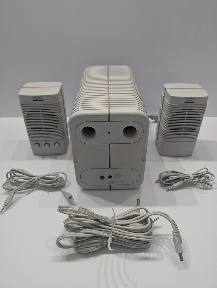 ALTEC LANSING ACS31 Computer Multimedia Speaker System Powered Subwoofer Tested