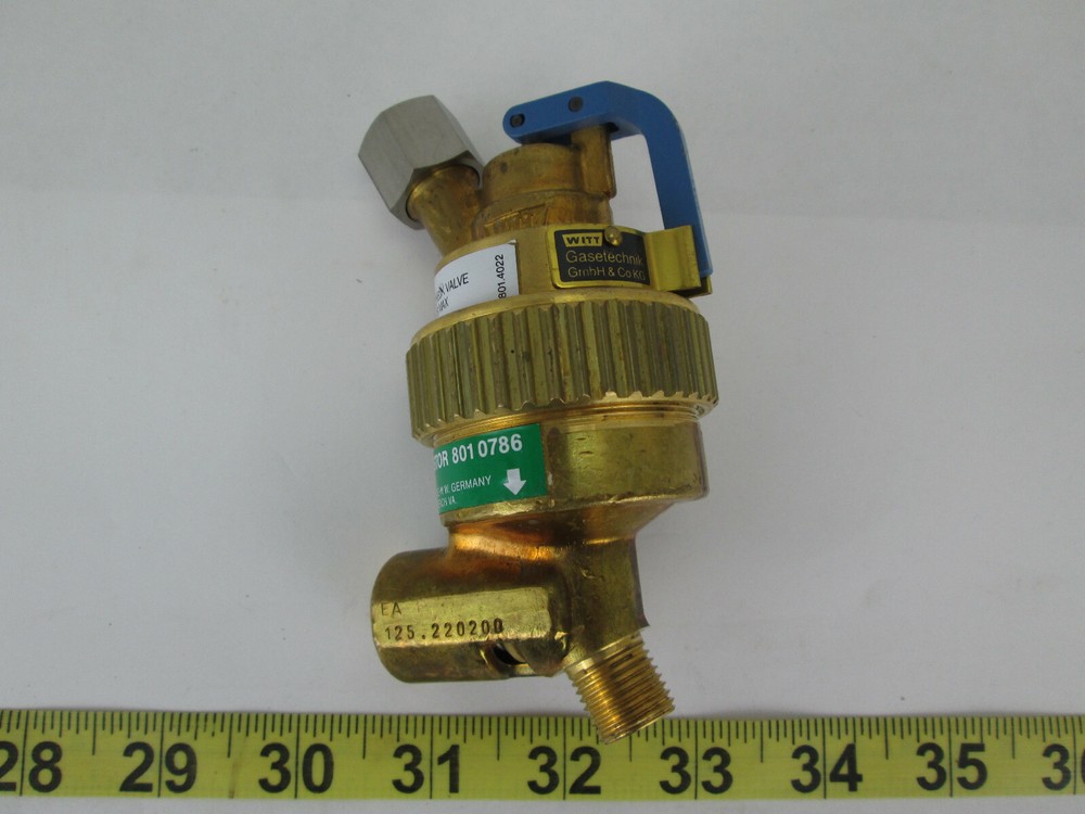 New Witt D5810 Concoa Automatic Flashback Arrestor 801 0786 Oxygen 150 PSI Max