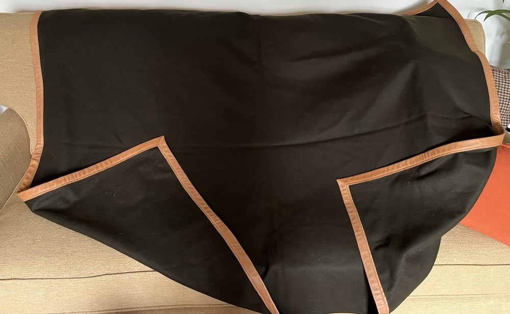 Wool and Leather Trimmed Saddle Blanket