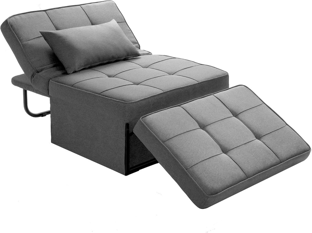 Sofa Bed, 4 in 1 Multi Function Folding Ottoman Sleeper Bed,Modern Convertible C