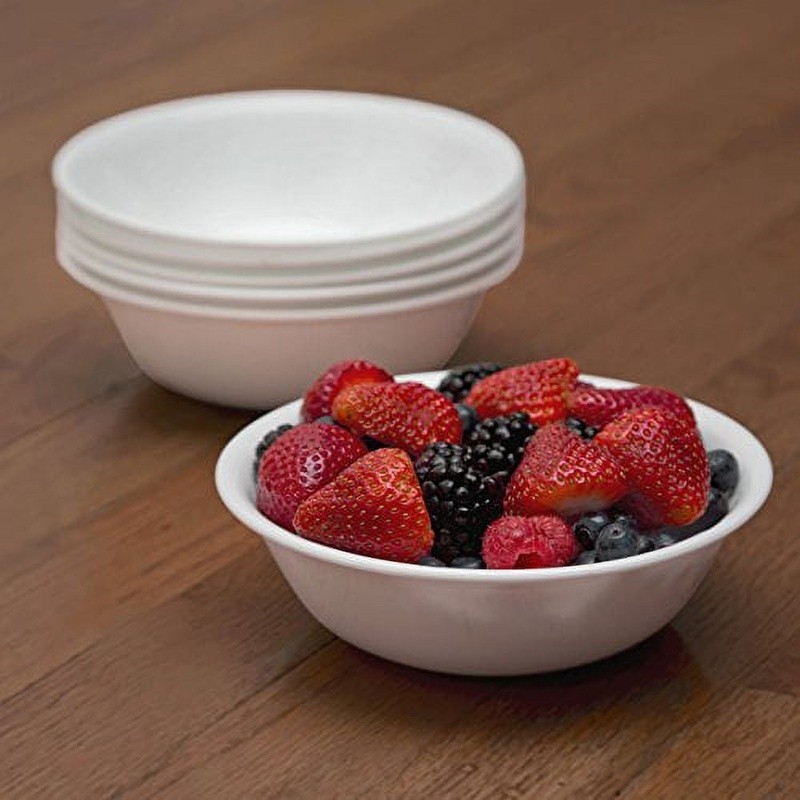 Durable Stackable Microwave Safe Soup Bowl Set 6 Piece Vitrelle Glass Dinnerware