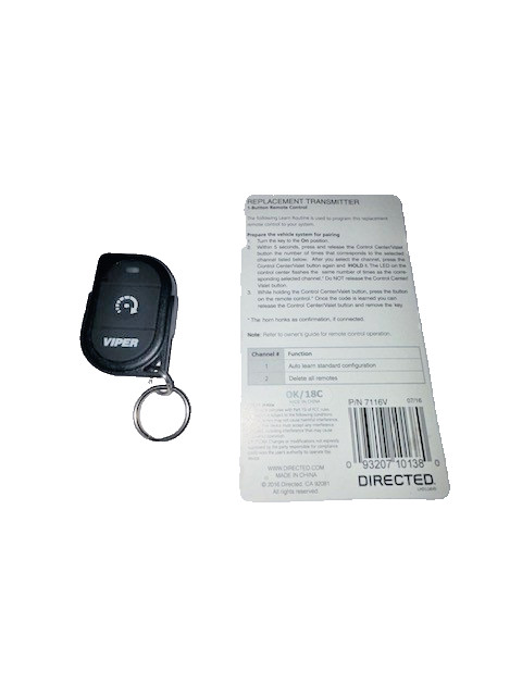 Viper 7116V 1-Way 1 Button Replacement Remote Control EZSDEI7116