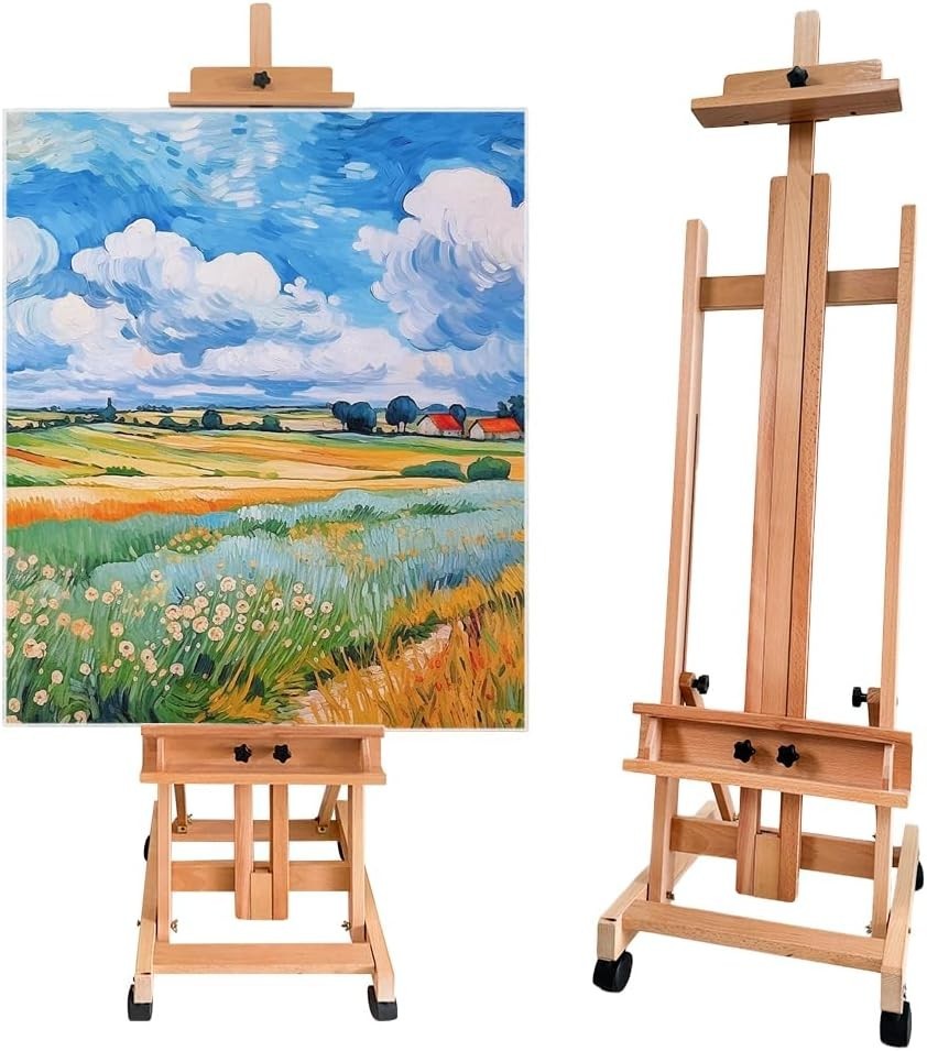 Extra Large Easel 73-Inch Canvas Adjustable Storage Tray Professional H-Frame 🎨