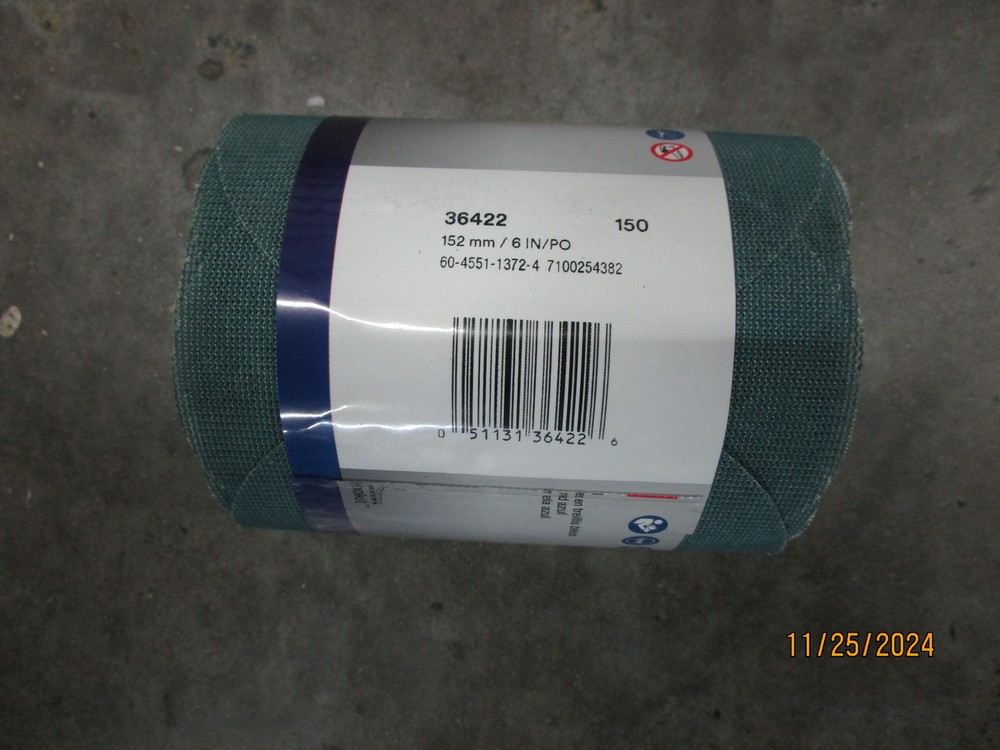 3M 6" Blue Net Disc Roll 100pc Hookit 150 Gritt 36422