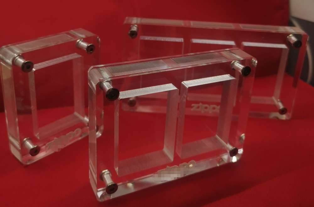 5 Grids Acrylic Display Case Protective Holder Stand Box Zippo Dunhill Lighters