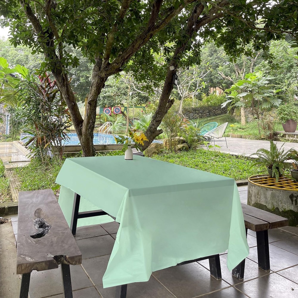 ANECO 100% Compostable Tablecloths for Rectangle Tables (54''x108'', 3 Count) -