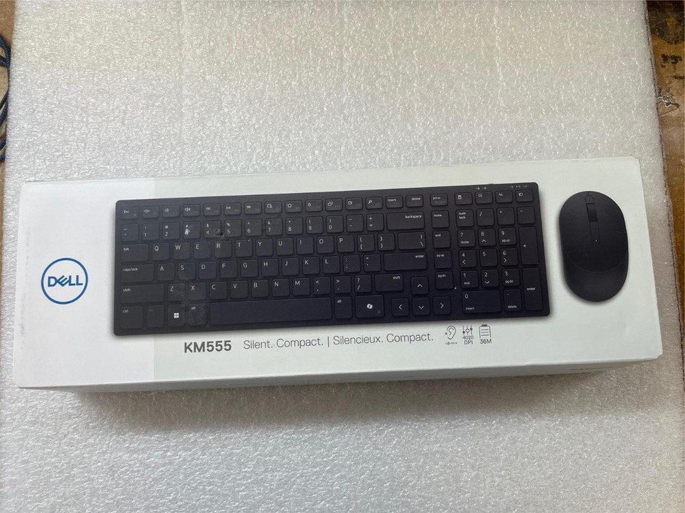 Dell KM555 Silent Keyboard & Mouse - Black
