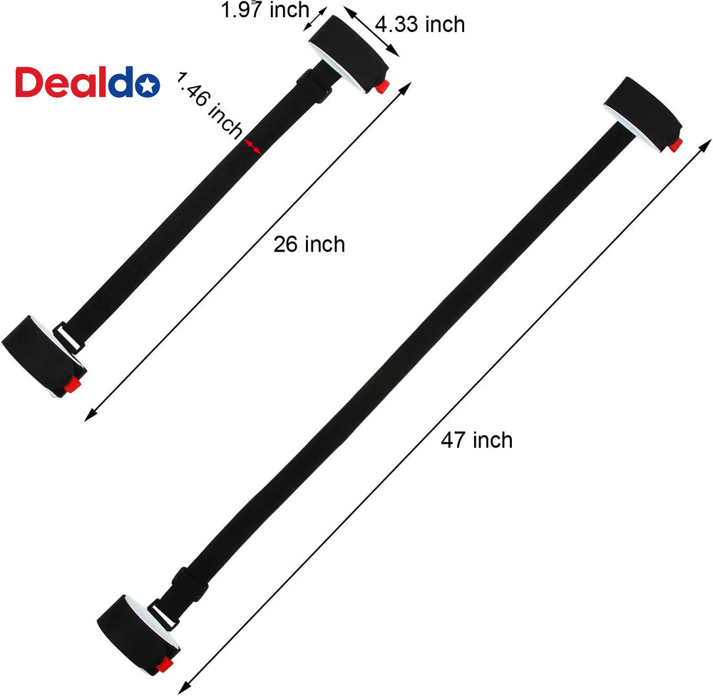 4 Pack Ski Carrier Straps Adjustable Shoulder with Cushioned Fastener Tape Strap