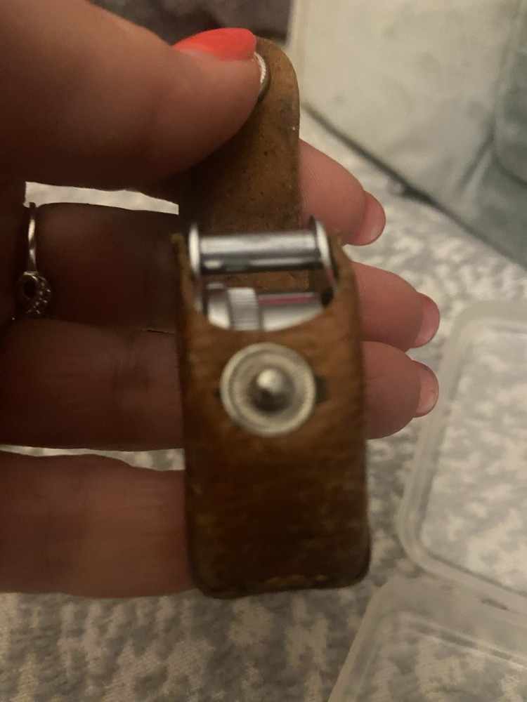 Vintage Compass With Leather Case