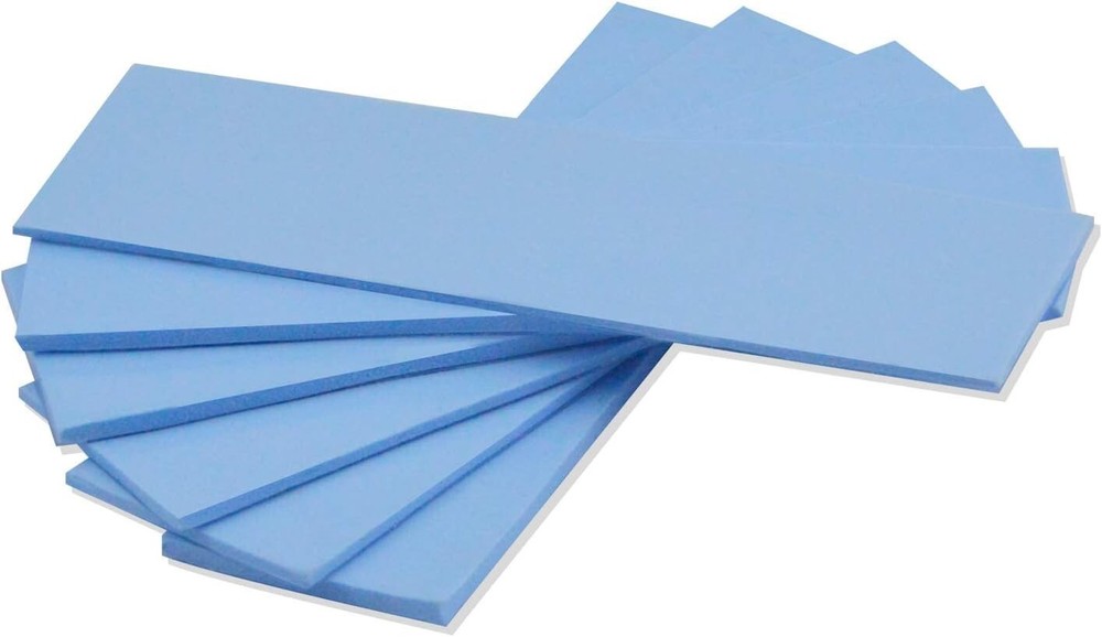 6-Pack Thermal Conductive Silicone Pads for SSD, CPU & GPU Cooling - Blue