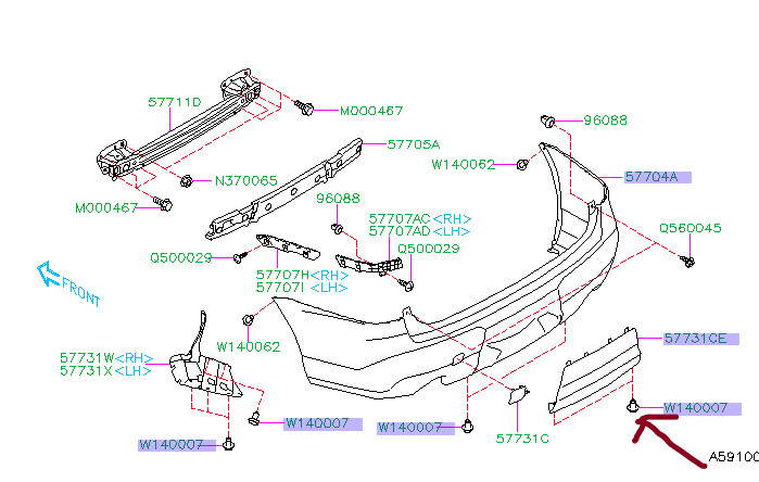 2019 - 2025 Subaru Ascent Trailer Hitch Bumper Cover Cap Update Clip Replacement