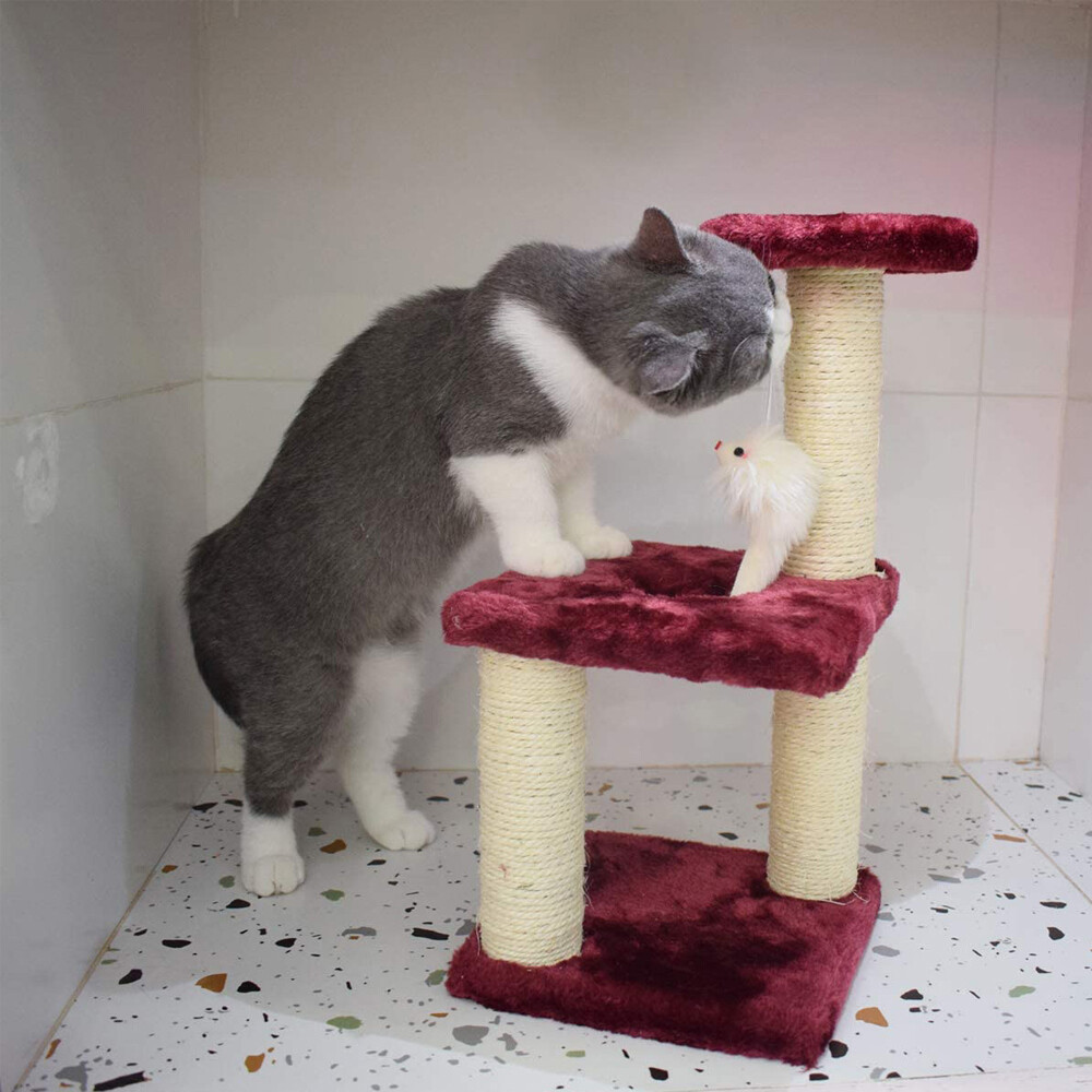 Cat Tree Condo Tower Activity Center 2-Level Sisal Scratching Post Condo Perches