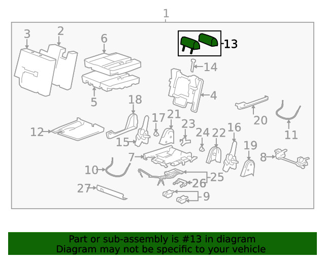 Genuine GM Headrest 15827642