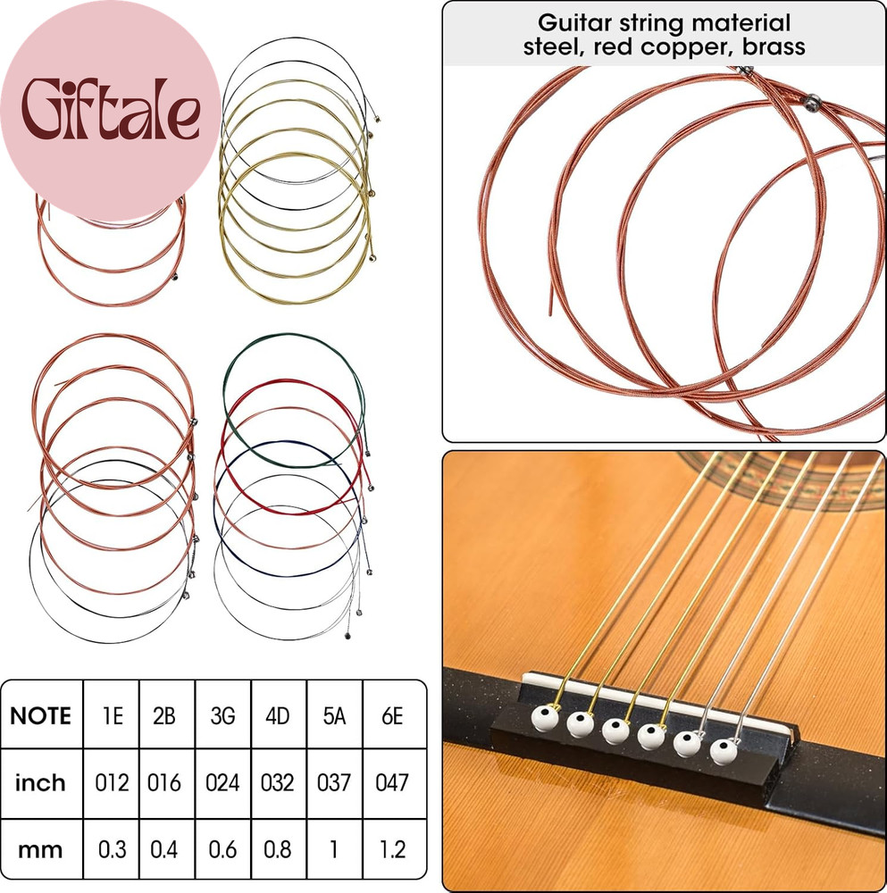 85PCS Guitar Accessories Kit, Include Acoustic Strings,Tuner,Capo,String Winder&