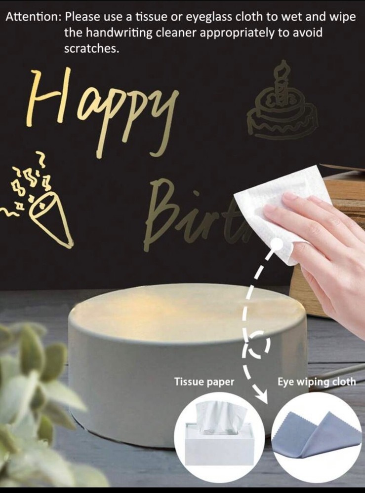 1pc LED Message Board Warm Light Color Night Light, Erasable Writing Message Boa