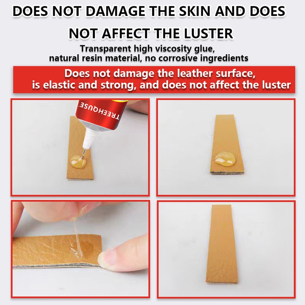 60ml Clear Leather Adhesive Car Seat Glue for Sofas, Purses, Leather Bonding