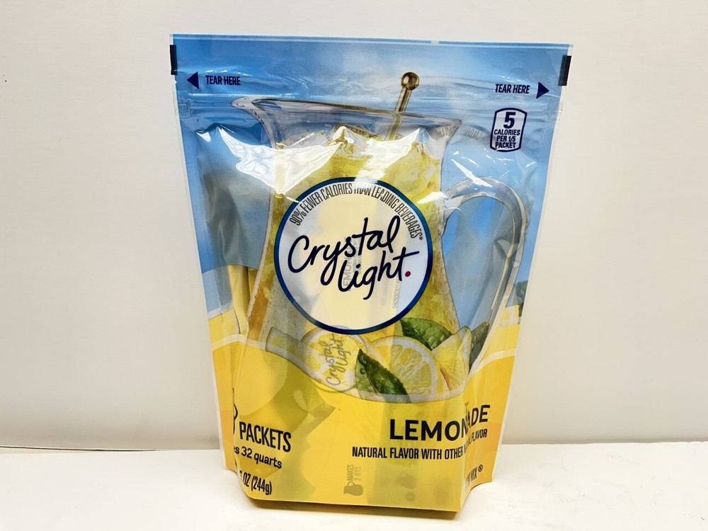 Crystal Light Natural Lemonade 16 Pitcher Packets Makes 32 Quarts