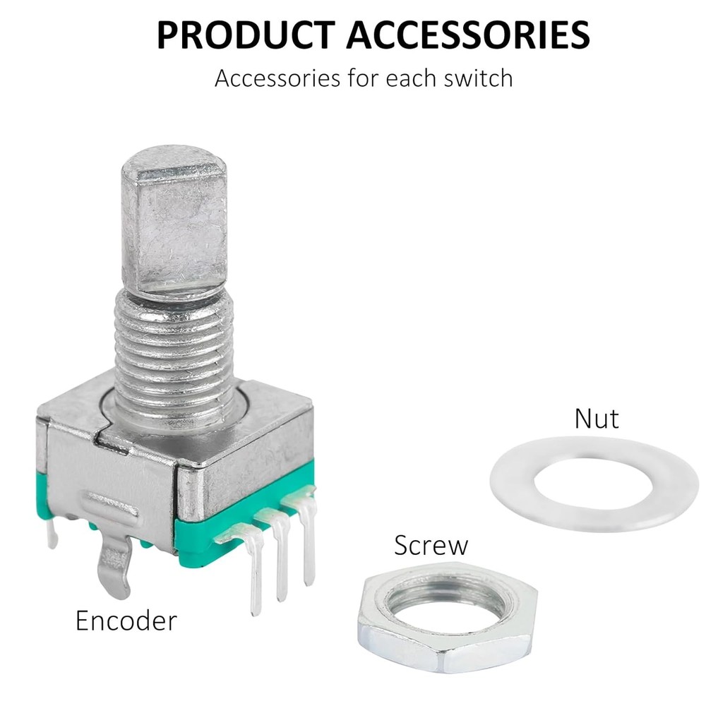 10 Pcs EC11 Rotary Encoder Digital Potentiometer with Switch 15MM US
