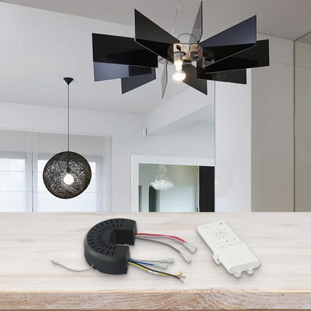 Office Ceiling Fan 6-Speed Ceiling Fan Light Wide Voltage Range PC Material