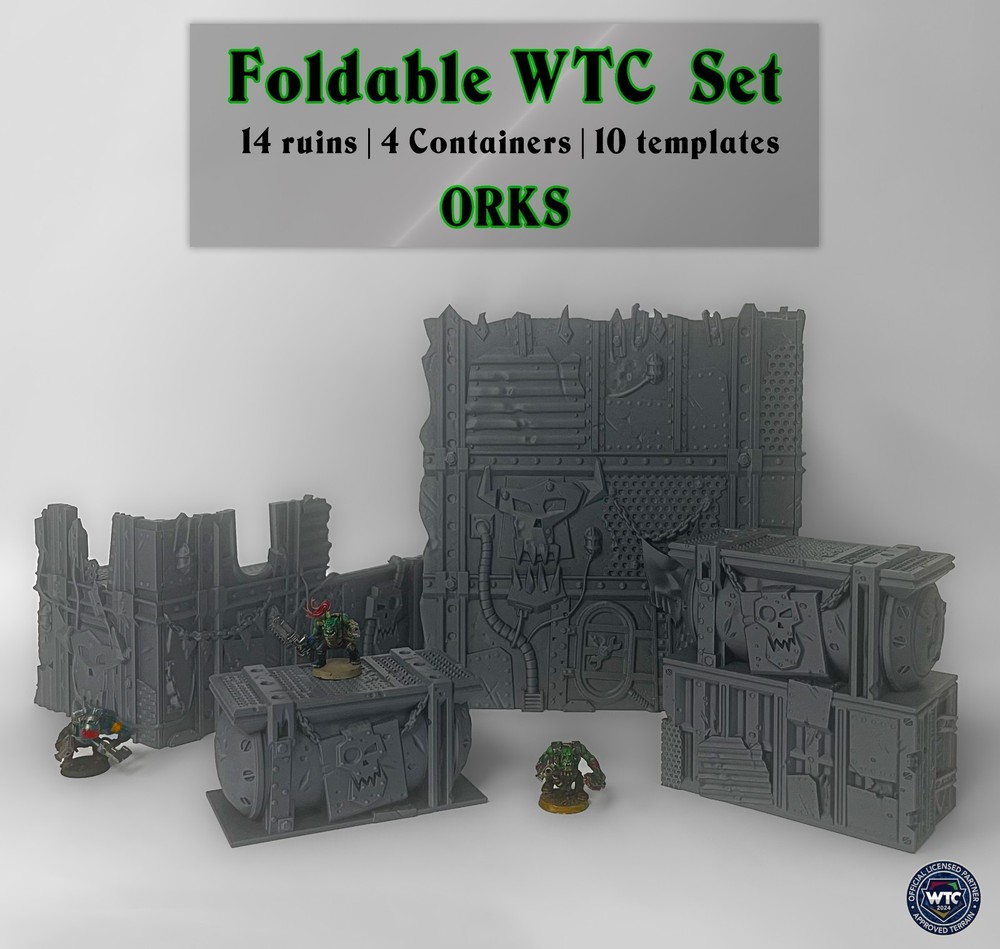 WTC 40K Foldable Terrain - Orks |  WH40K Wargame Scenery