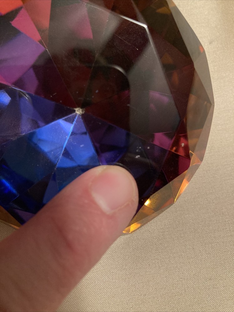 Faux Diamond 3” Multi Colored