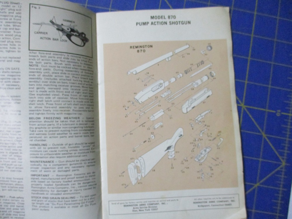 Remington Model 870 Owner's Guide