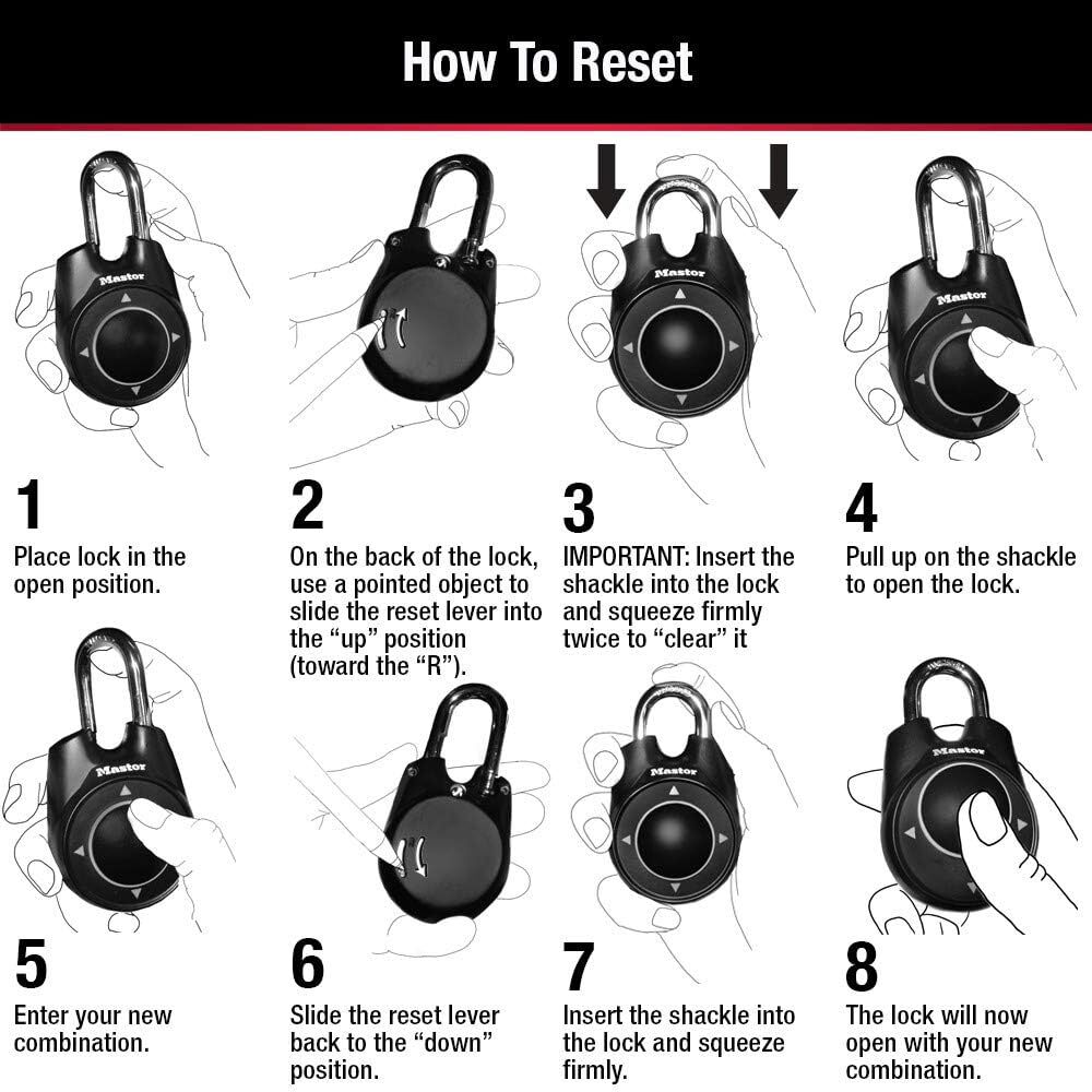 Master Lock Speed Dial Resettable Combination 1500iD Directional Movement- 1 Ct