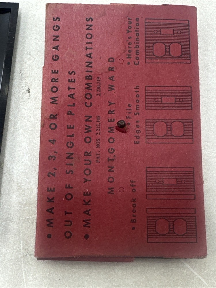 2 VINTAGE Montgomery Wards ( Break-off Switch Plate)