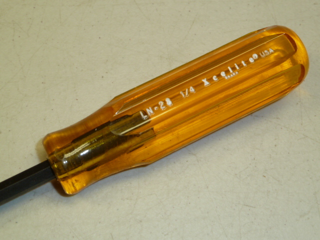 New! XCELITE TOOLS 1/4" HEX DRIVER SCREWDRIVER #LN-28