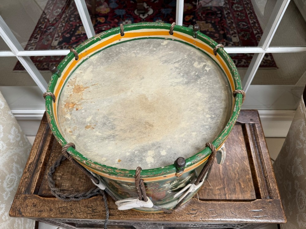ENGLISH VICTORIAN REGIMENTAL DRUM 15”