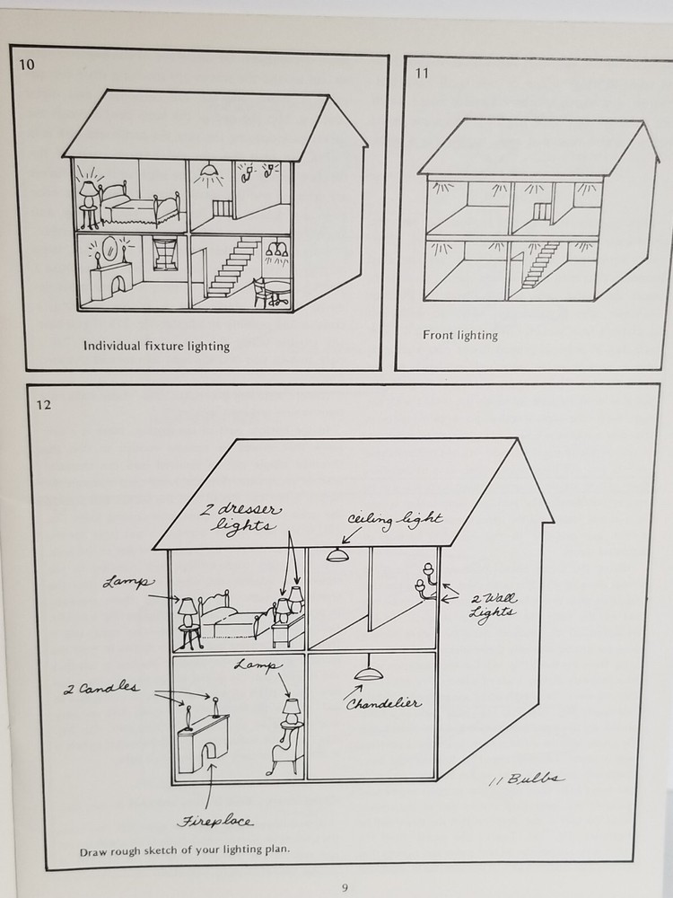 Vintage How To Light A Doll House Instruction Book