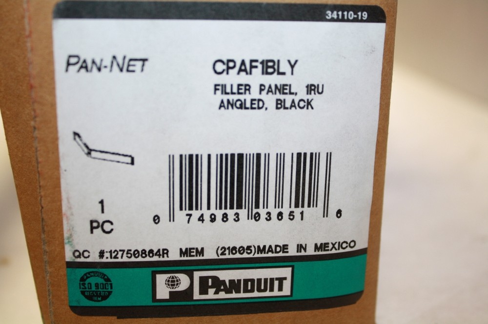 PANDUIT CPAF1BLY FILLER PANEL