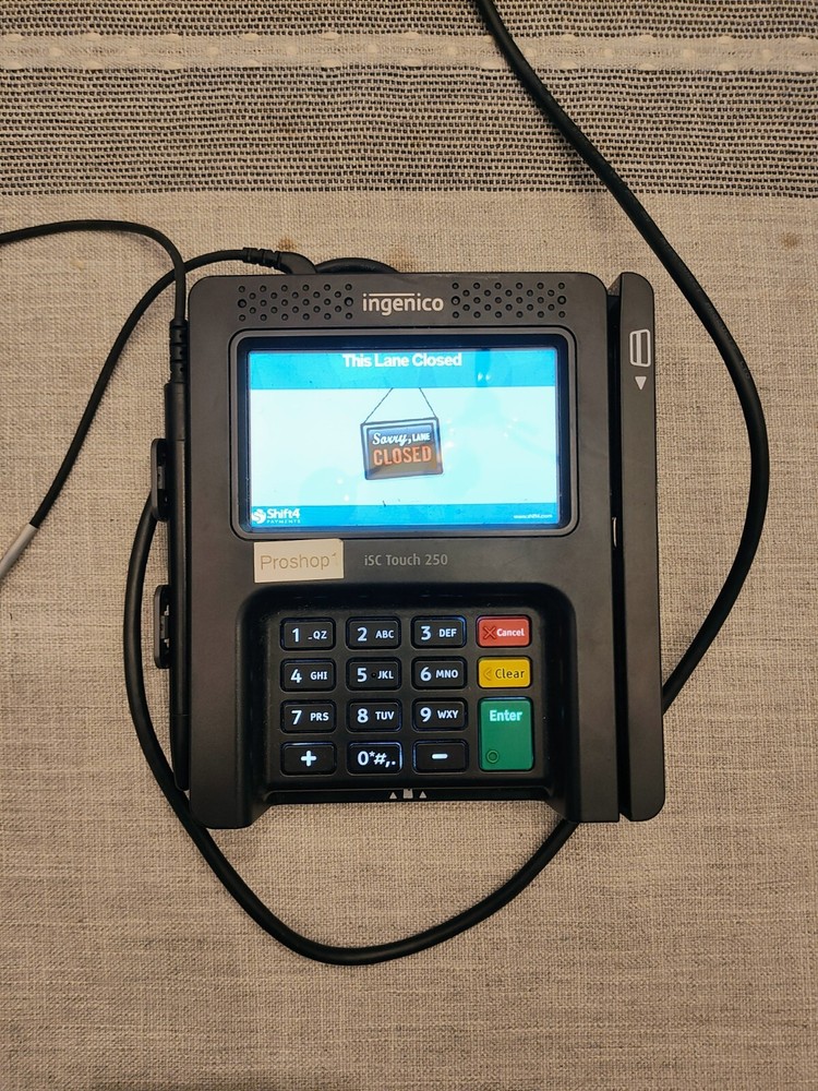 ingenico isc touch 250 (THREE COMPTLETE UNITS)