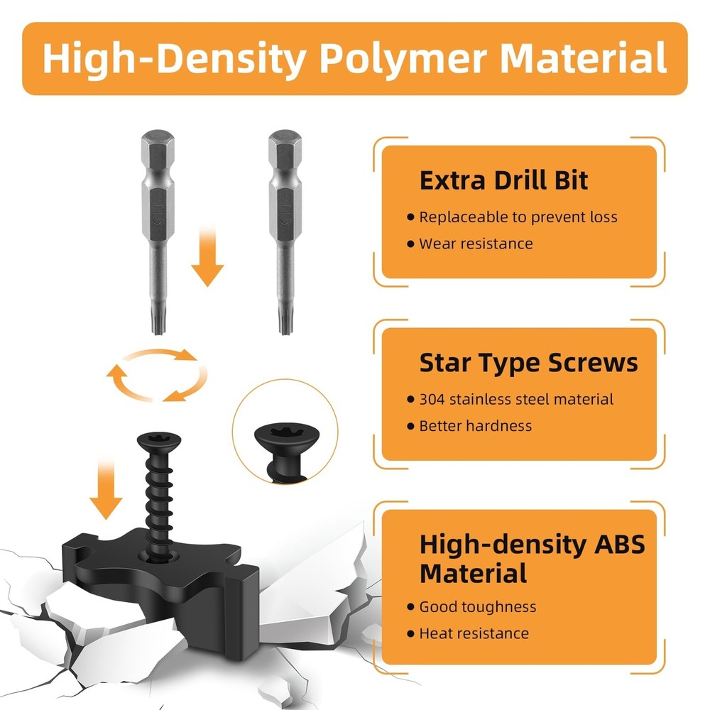 1000 Pack Hidden Deck Fasteners for Composite Decking Board, Composite Deckin...