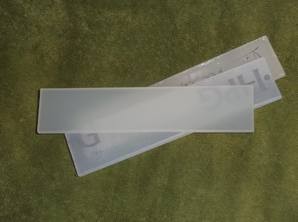 Qty. 2 Natural Polypropylene PP Plastic Sheet Block Panel 6-1/2" x 1-3/8" x 1/4"