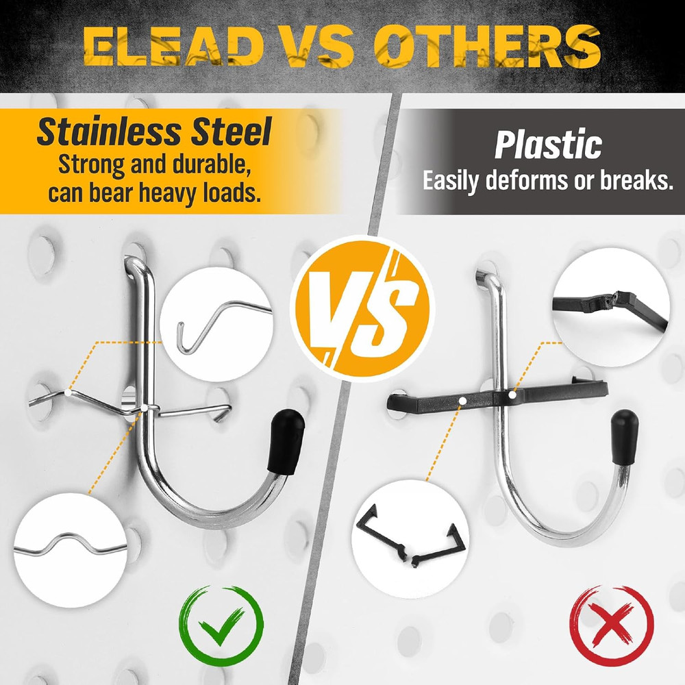 297PC Pegboard Hooks & Bins Organizer Kit Garage Workshop Storage Tool Set