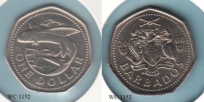 Barbados 1 Dollar 2000 Coin BU
