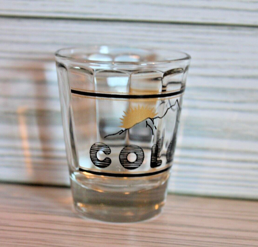 Colorado Shot Glass with Mountains & Eagle