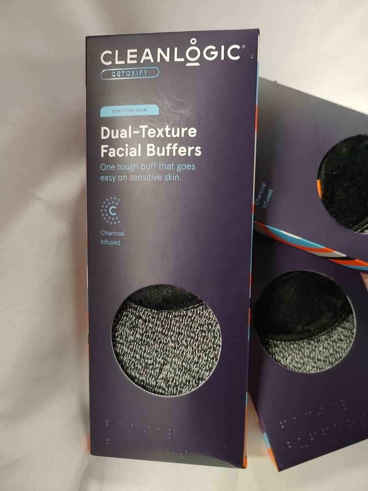 Cleanlogic Dual Texture Charcoal Buffers 3x Counts (9 Pads Total)