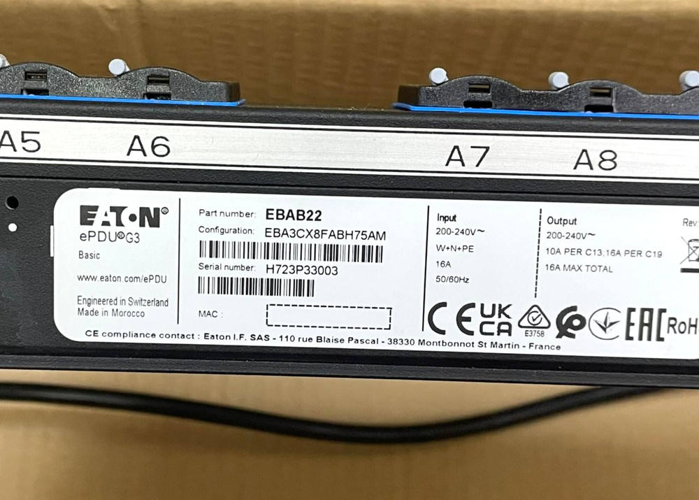 EATON ePDU G3 Basic Powered Distribution Unit EBAB22