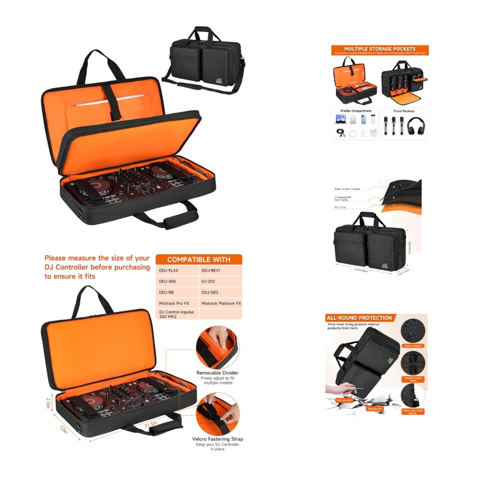 Stylish DJ Controller Storage Case - Secure, Lightweight, and Easy to Carry