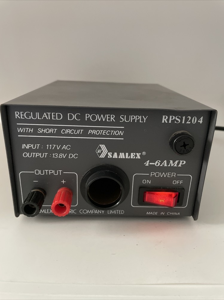 Samlex RPS1204 Regulated DC Power Supply Binding Post Cigarette Lighter 13.8V DC