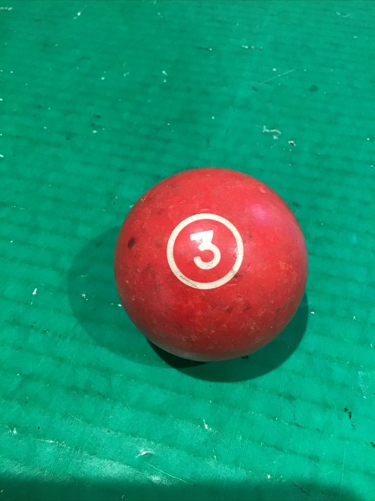 VTG Replacement Billiard Pool Ball 2 1/4" Diameter Number 3 Red Solid  (A)