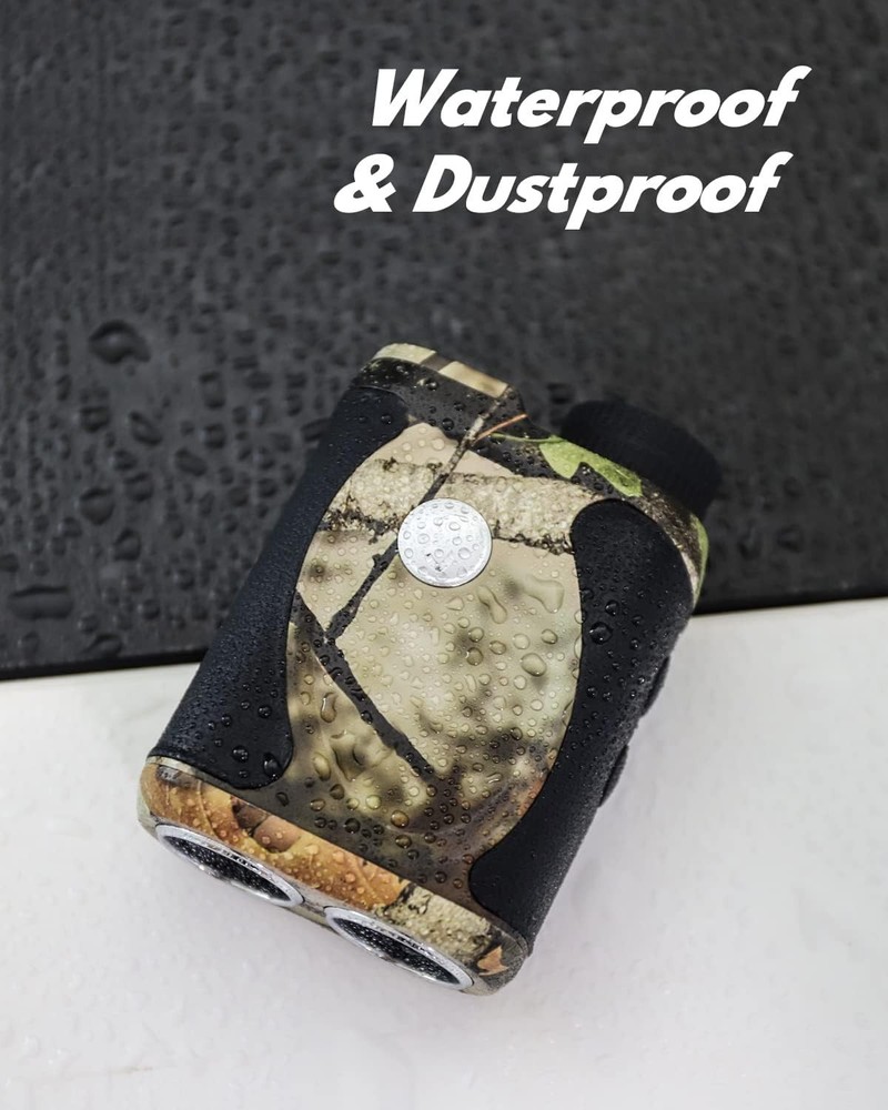 Versatile 800 Yard Laser Rangefinder for Hunting - Compact & Waterproof Design
