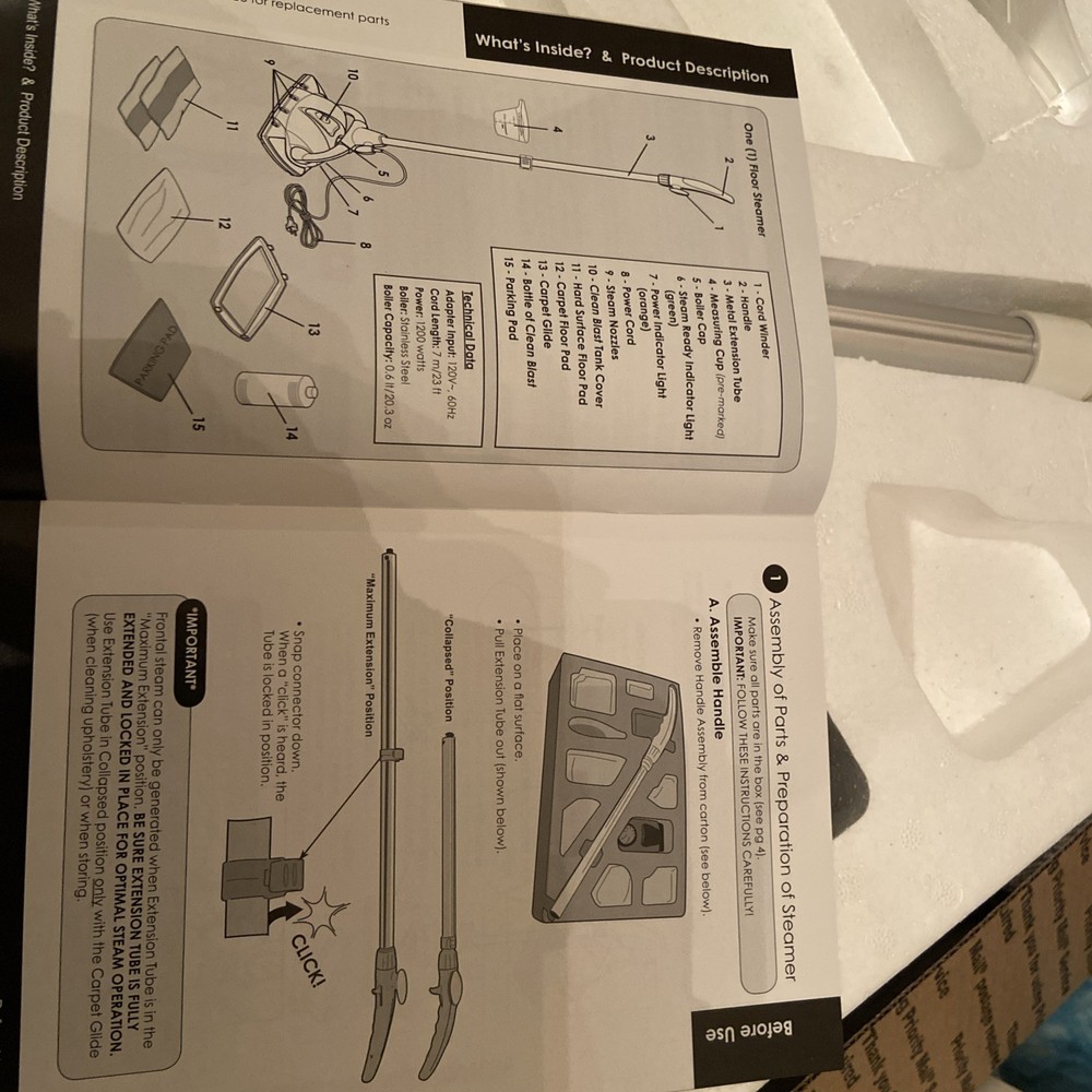 Euroflex MonsterEZ2 Steam Floor Cleaner