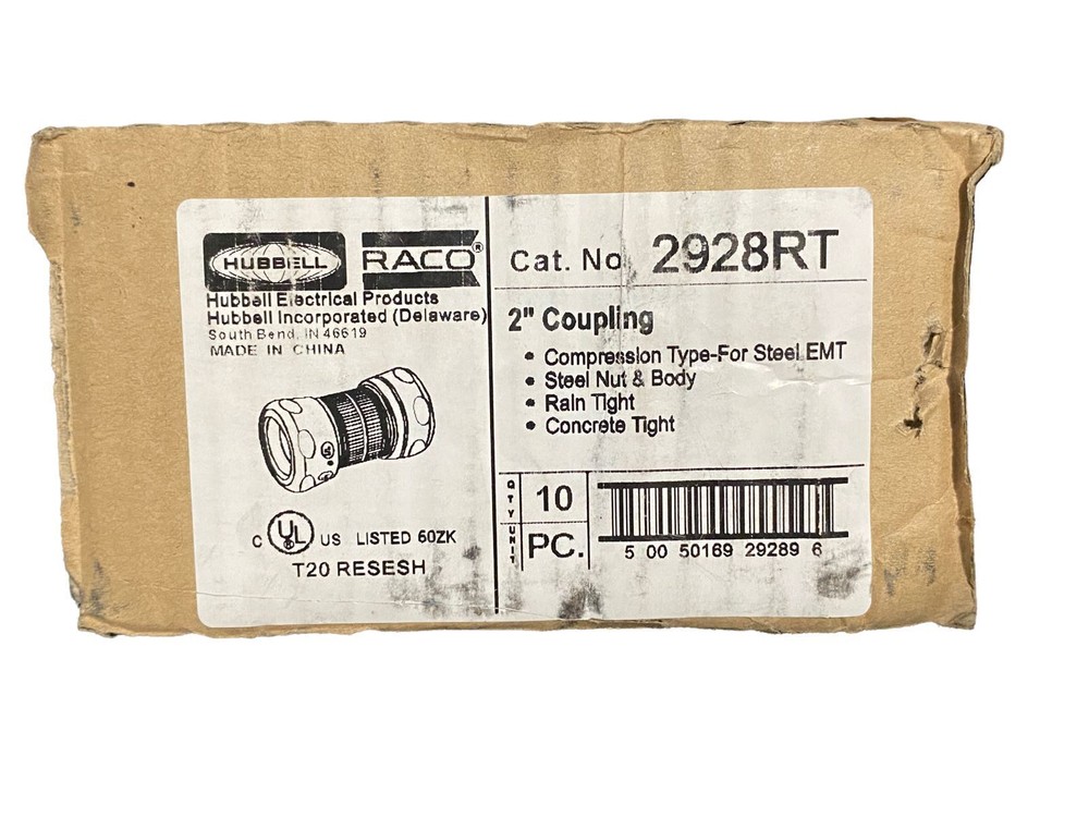 HUBBELL / RACO 2928RT / 2" Coupling - 1Pc - NEW