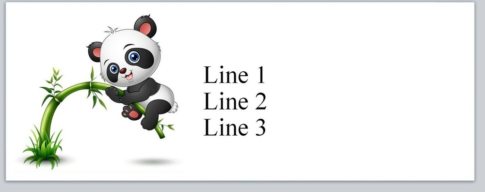 Personalized Address Labels Cute Panda Bear (JX 252)