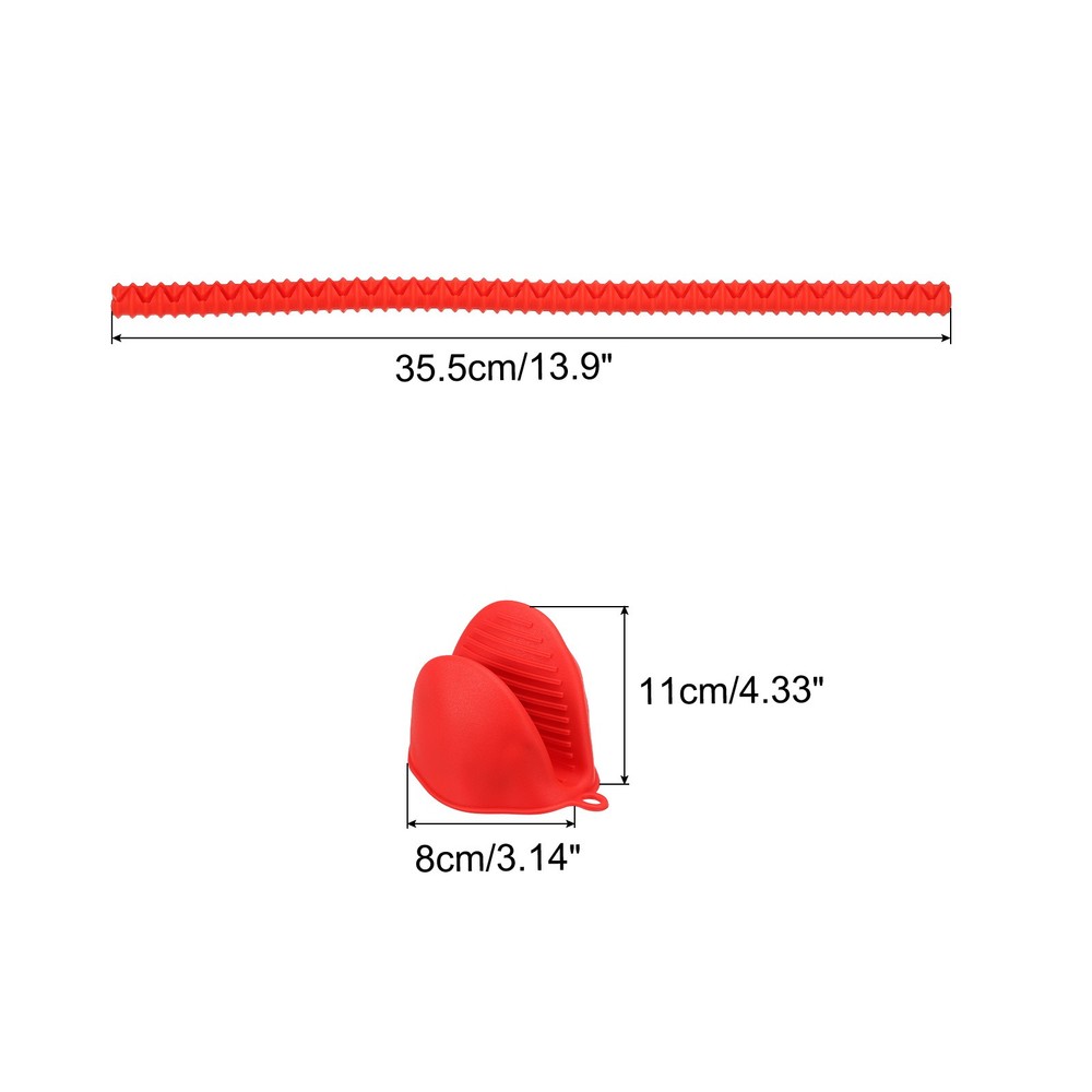 Oven rack shields, 2pcs silicone oven shelf rack protection
