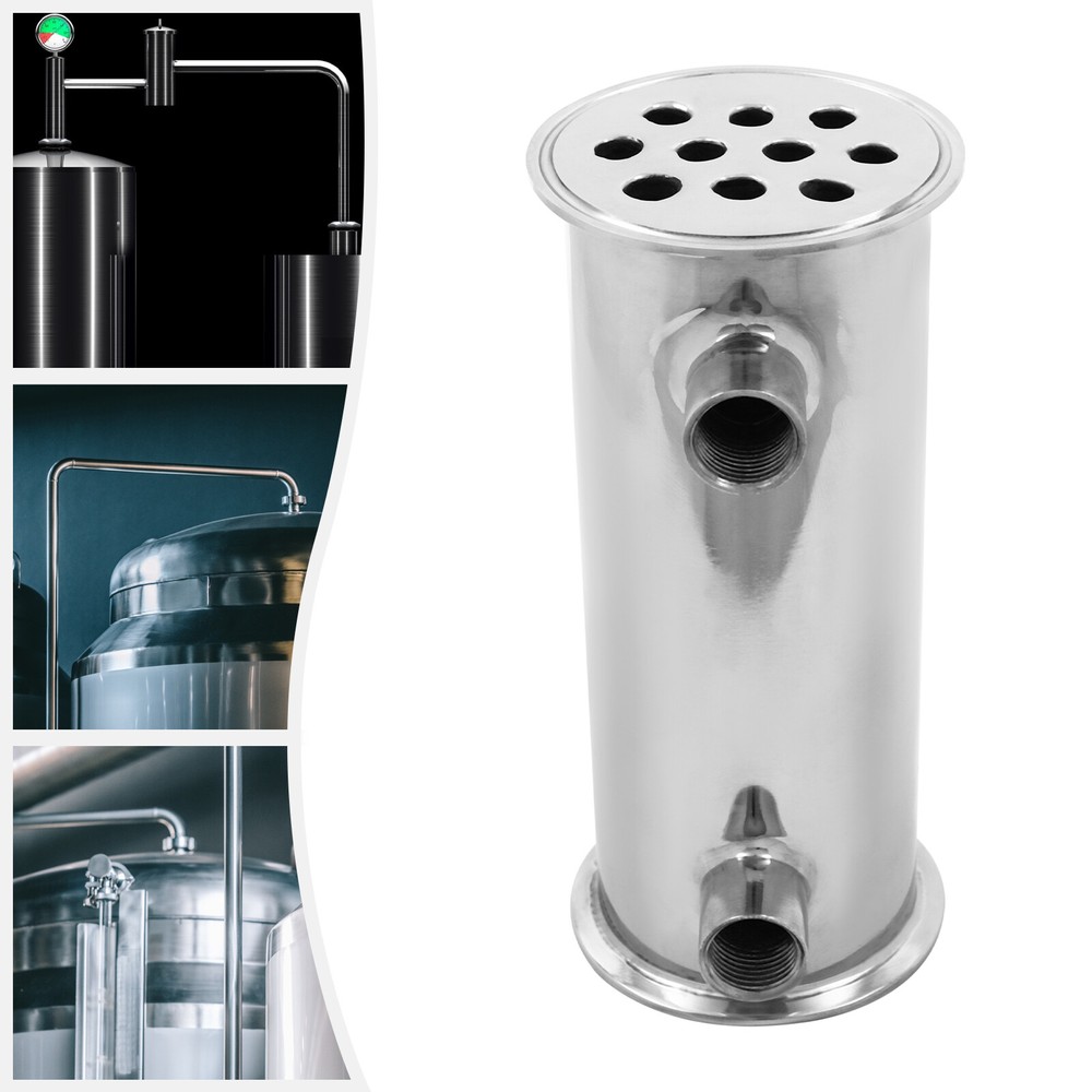 Stainless Steel Column Shape Condenser 10-Hole 1/2" Female Thread Condenser