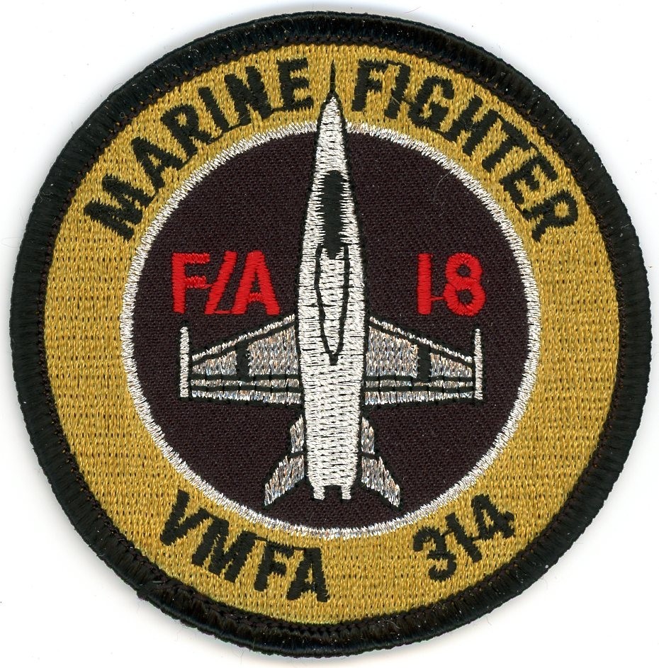 USMC Patch: Marine Fighter Attack Squadron 314 (VMFA-314)